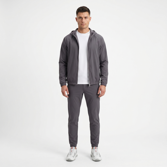 Marbenio's Grey Hooded Tech Set – reverse side