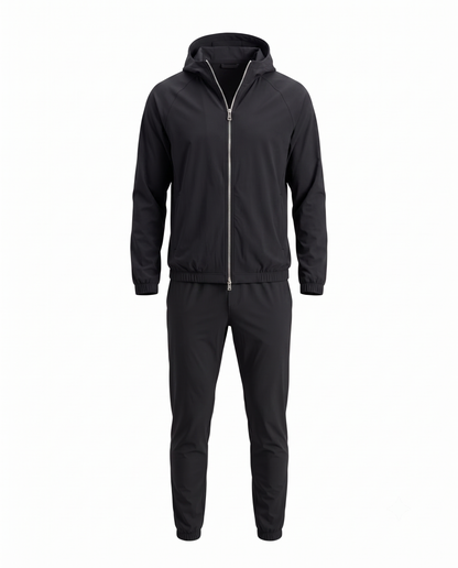 Marbenio's Black Hooded Tech Set – front view