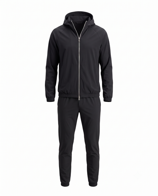 Marbenio's Black Hooded Tech Set – front view