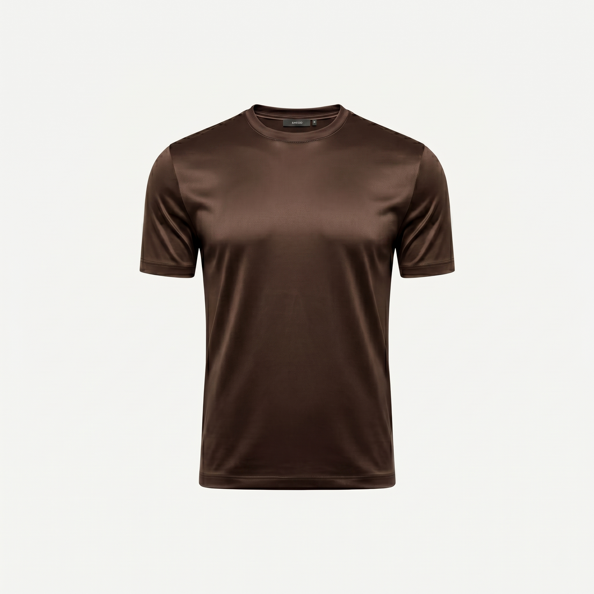 Marbenio's Brown Shiny T-Shirt – front view