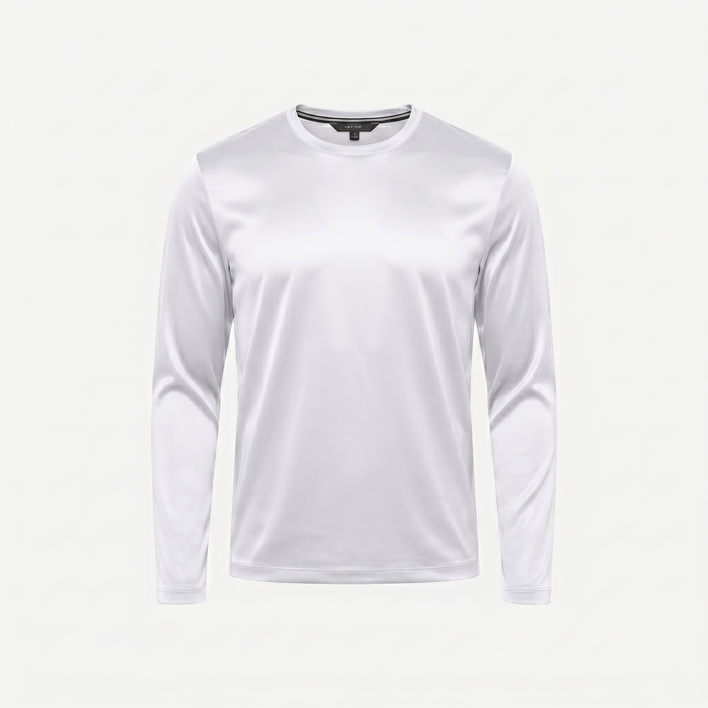 Marbenio's White Shiny Longsleeve – front view