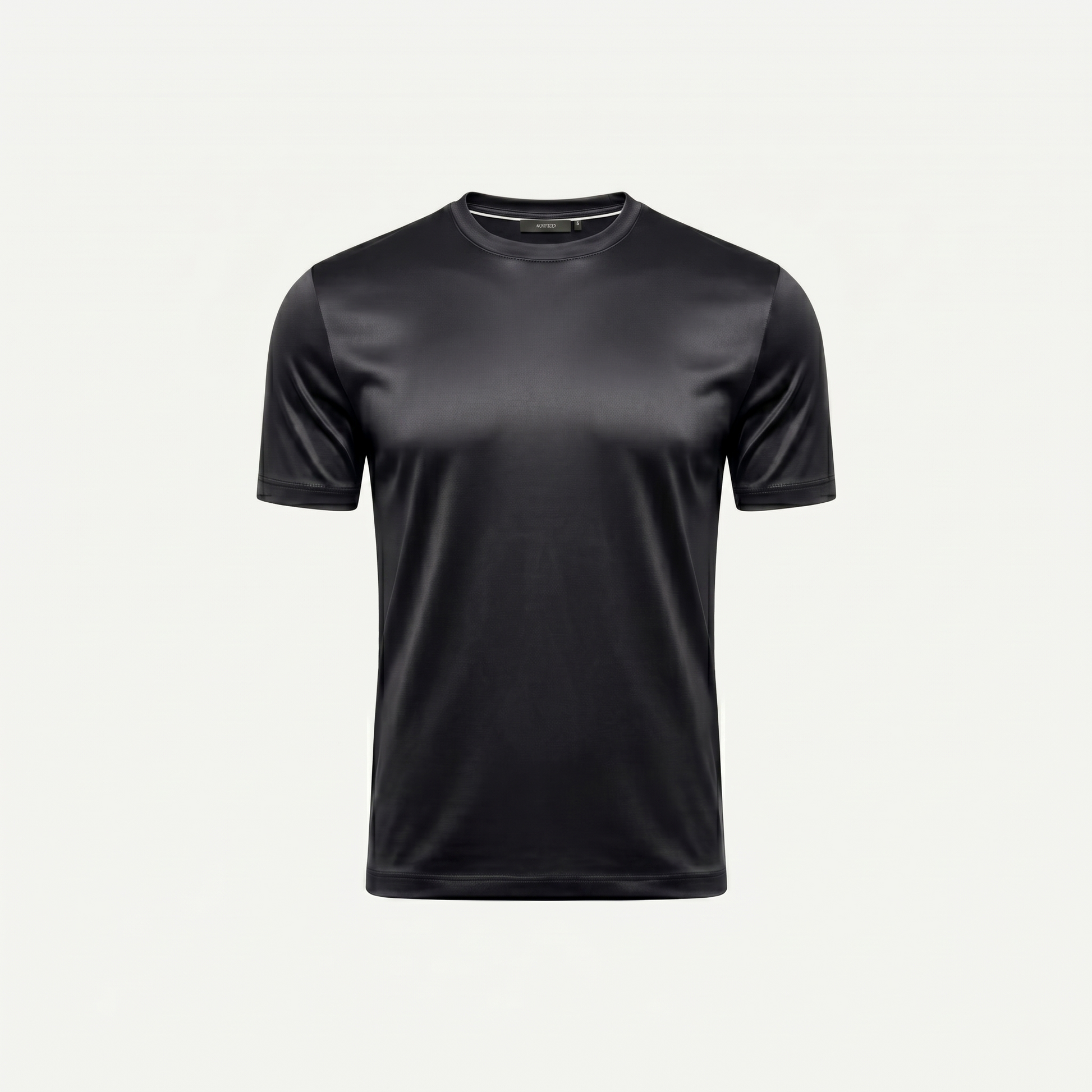 Marbenio's Black Shiny T-Shirt – front view