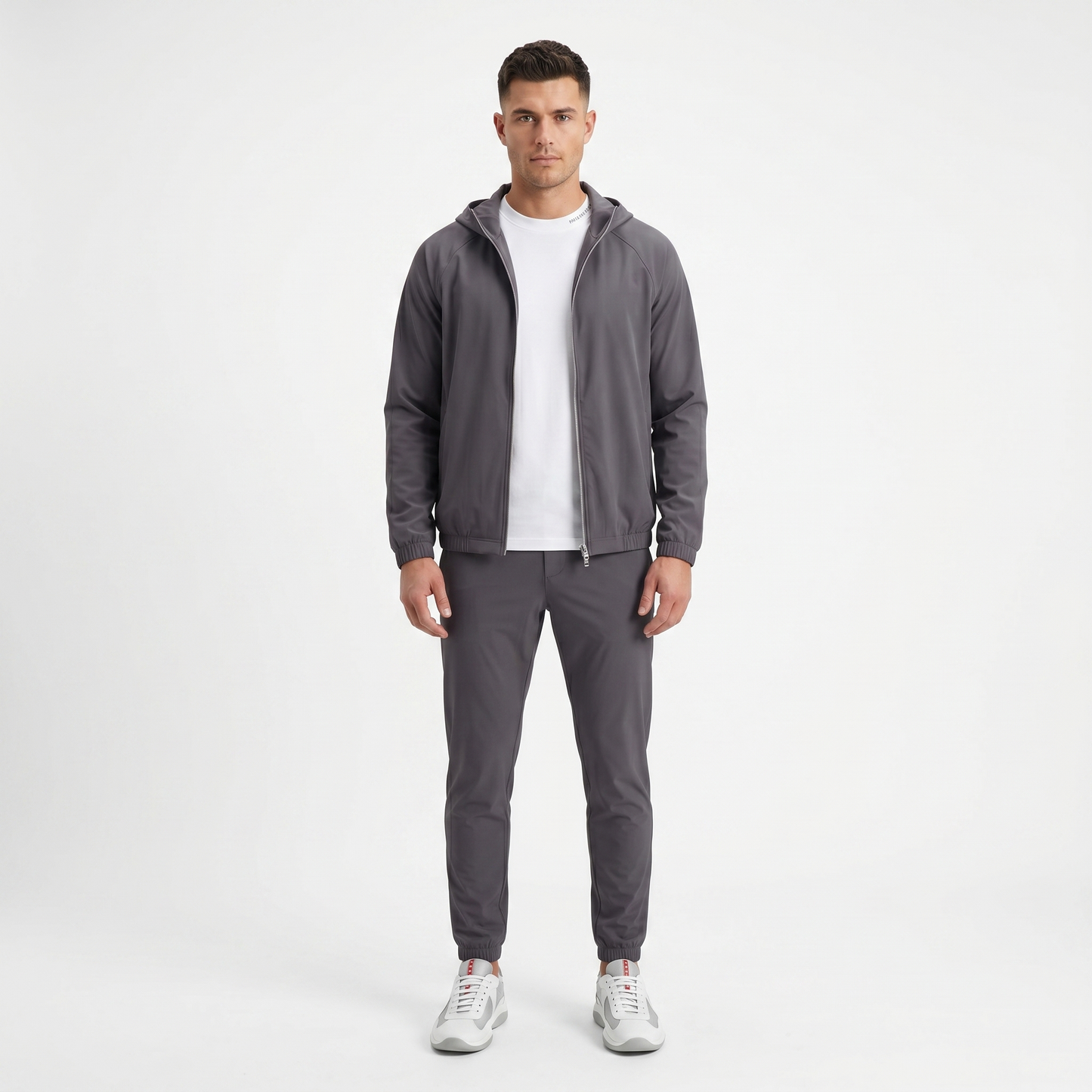 Marbenio's Grey Hooded Tech Set – reverse side