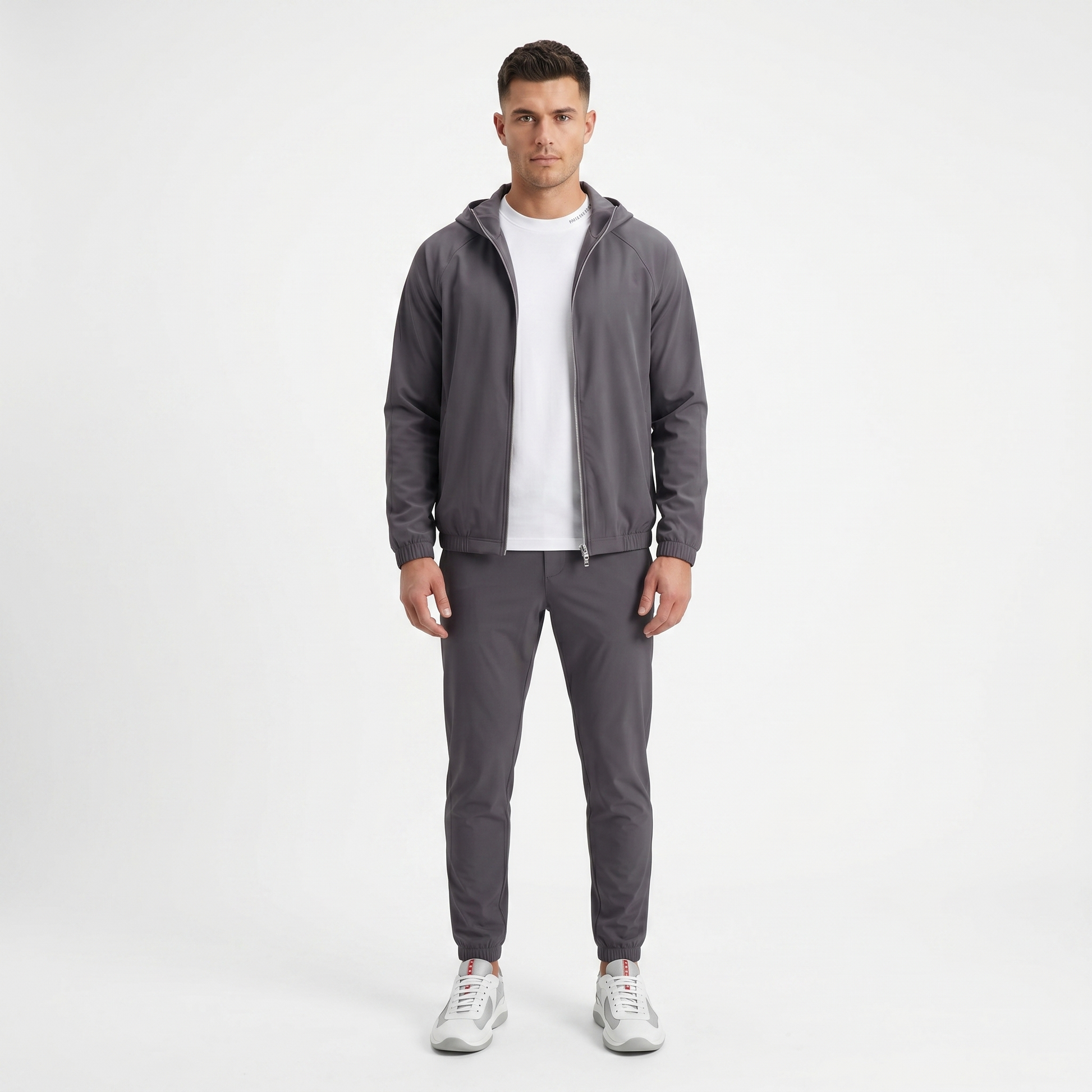 Marbenio's Grey Hooded Tech Set – reverse side