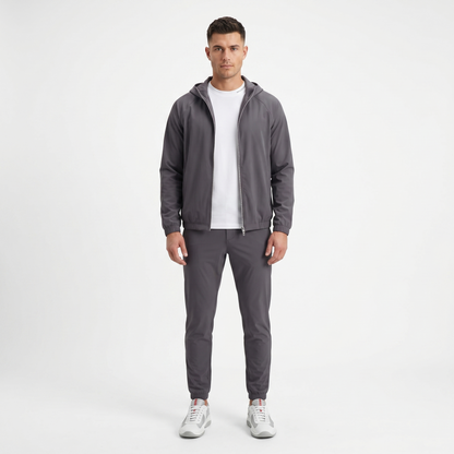 Marbenio's Grey Hooded Tech Set – reverse side