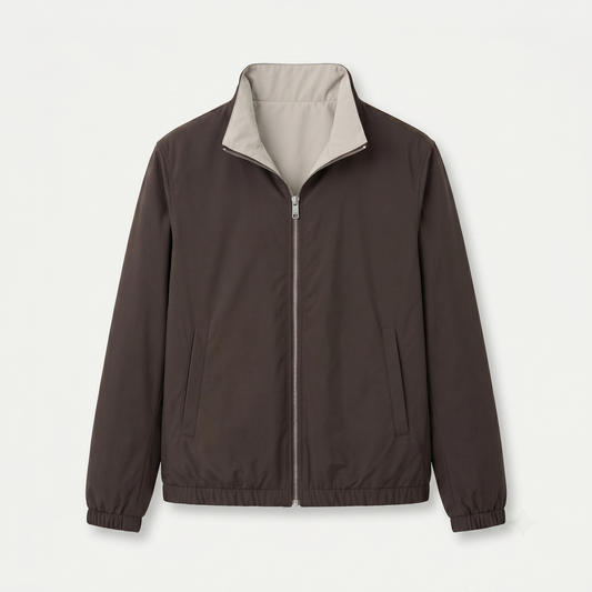 Marbenio's Brown Reversible Jacket – front view
