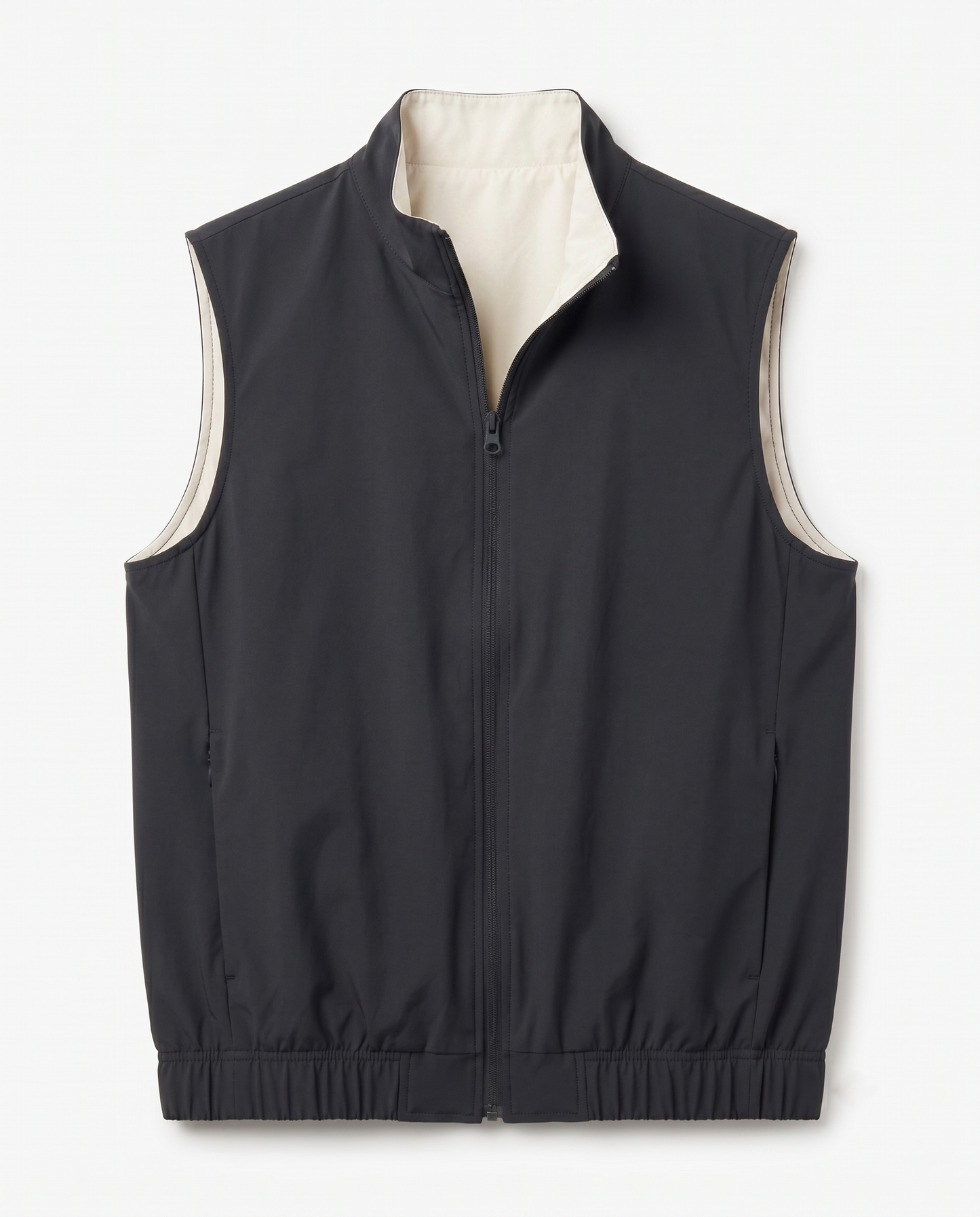 Marbenio's Black Reversible Gilet – front view