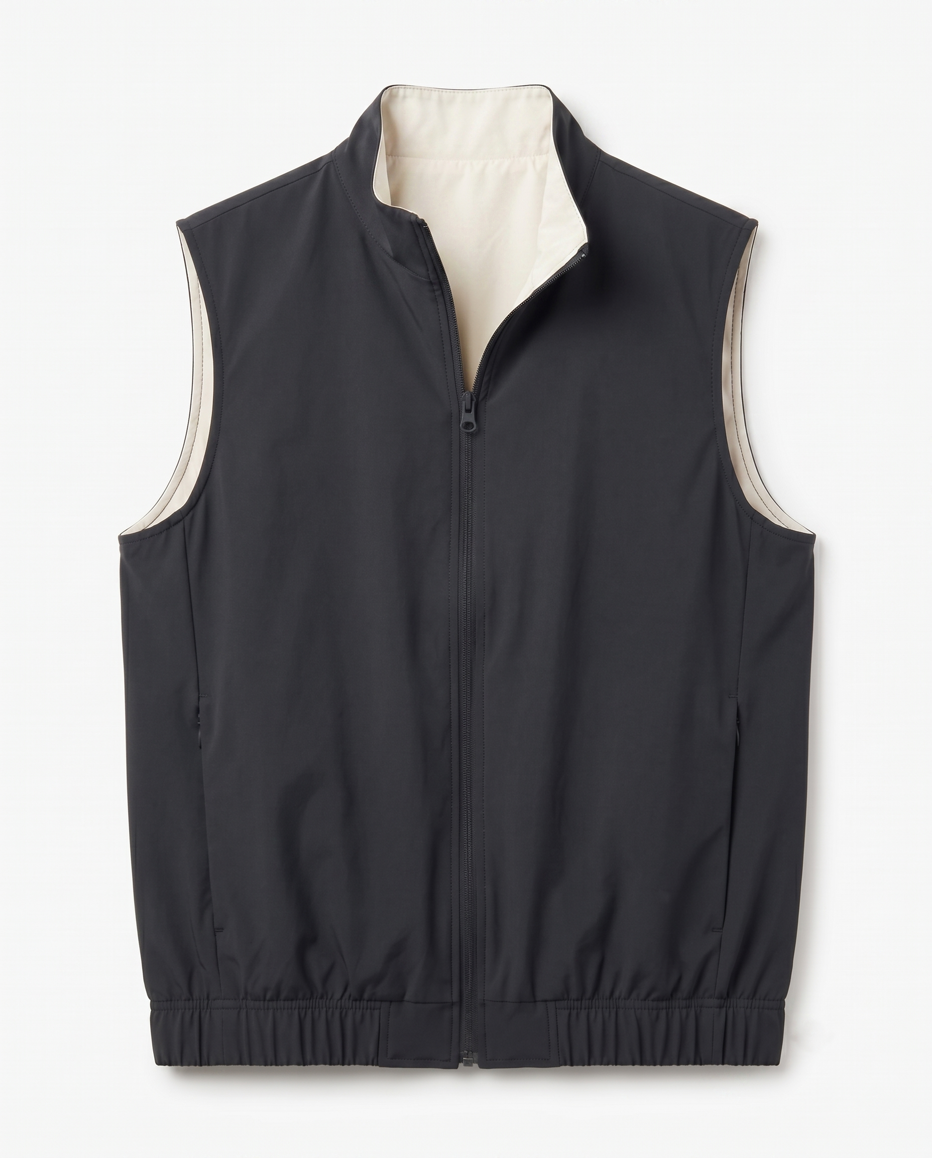 Marbenio's Black Reversible Gilet – front view