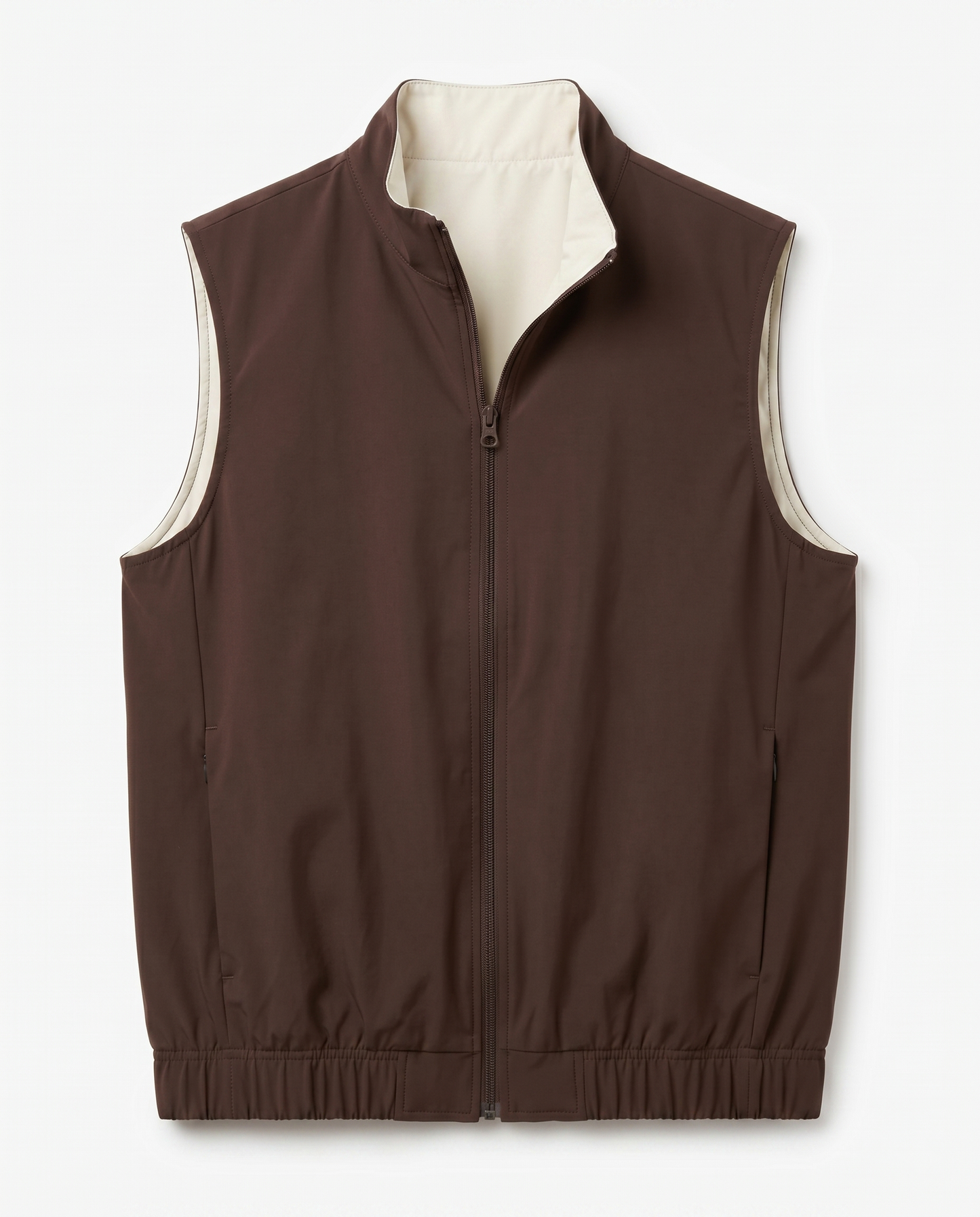 Marbenio's Brown Reversible Gilet – front view