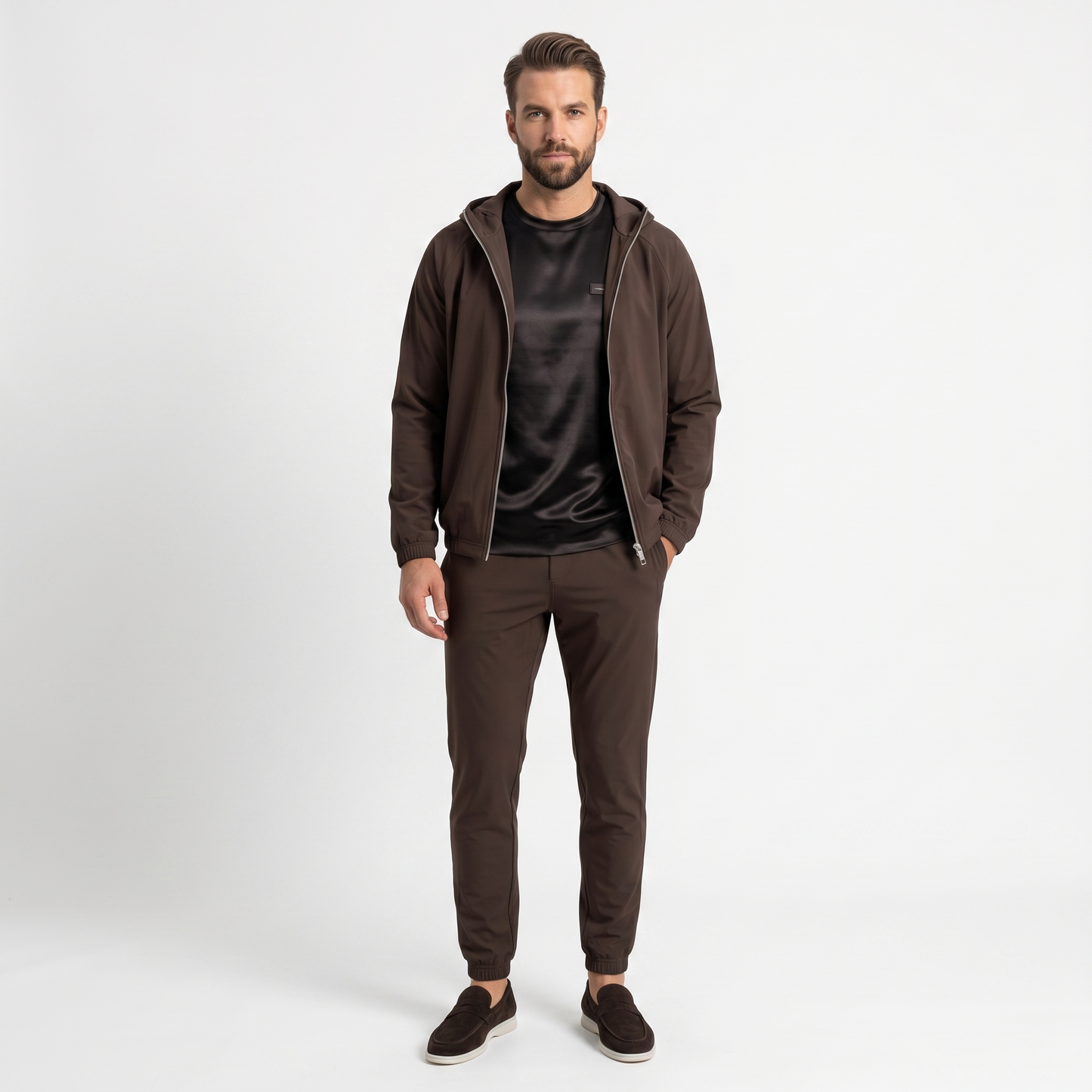 Marbenio's Brown Hooded Tech Set – reverse side