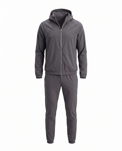 Marbenio's Grey Hooded Tech Set – front view