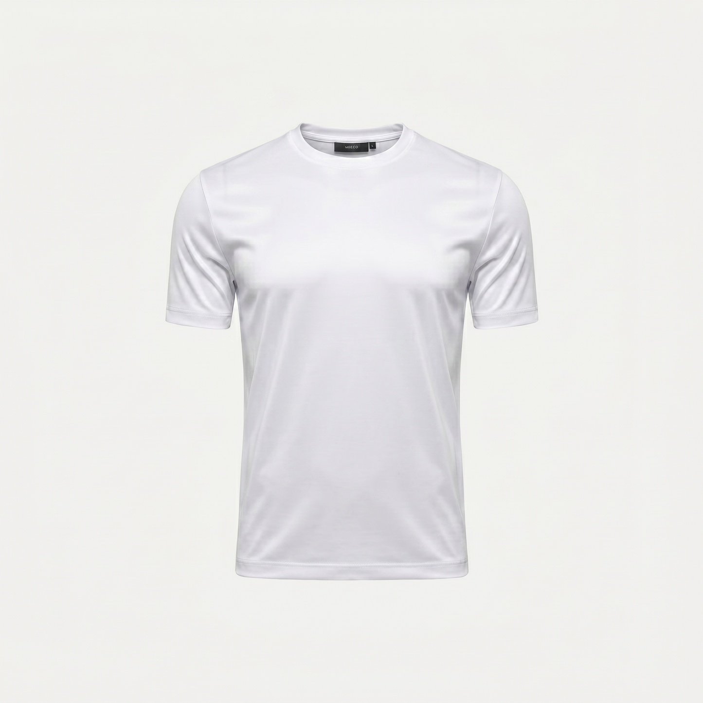 Marbenio's White Shiny T-Shirt – front view