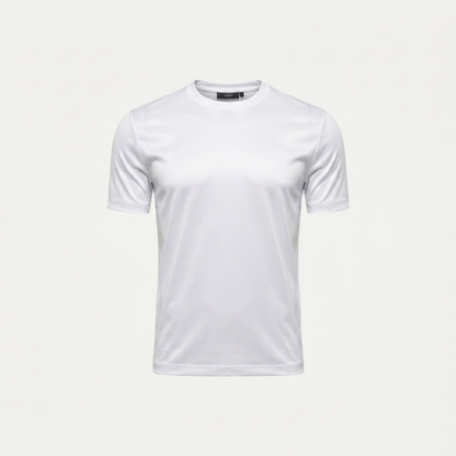 Marbenio's White Shiny T-Shirt – front view