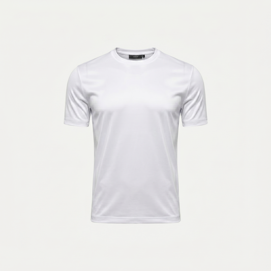 Marbenio's White Shiny T-Shirt – front view