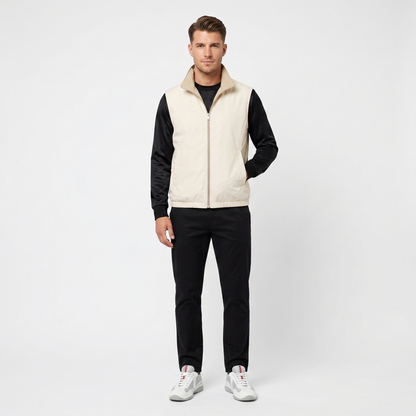 Marbenio's Beige Reversible Gilet – reverse side