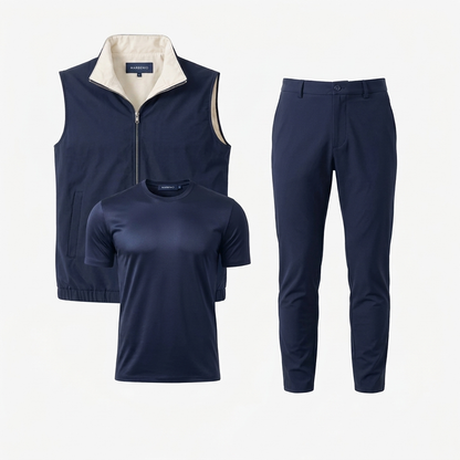 Triple Gilet Set Navy